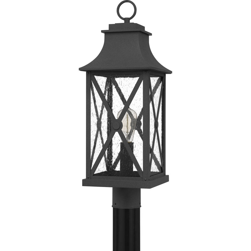 Quoizel ELB9009MB Ellerbee One Light Outdoor Post Mount, Mottled Black Alternate Image.jpg