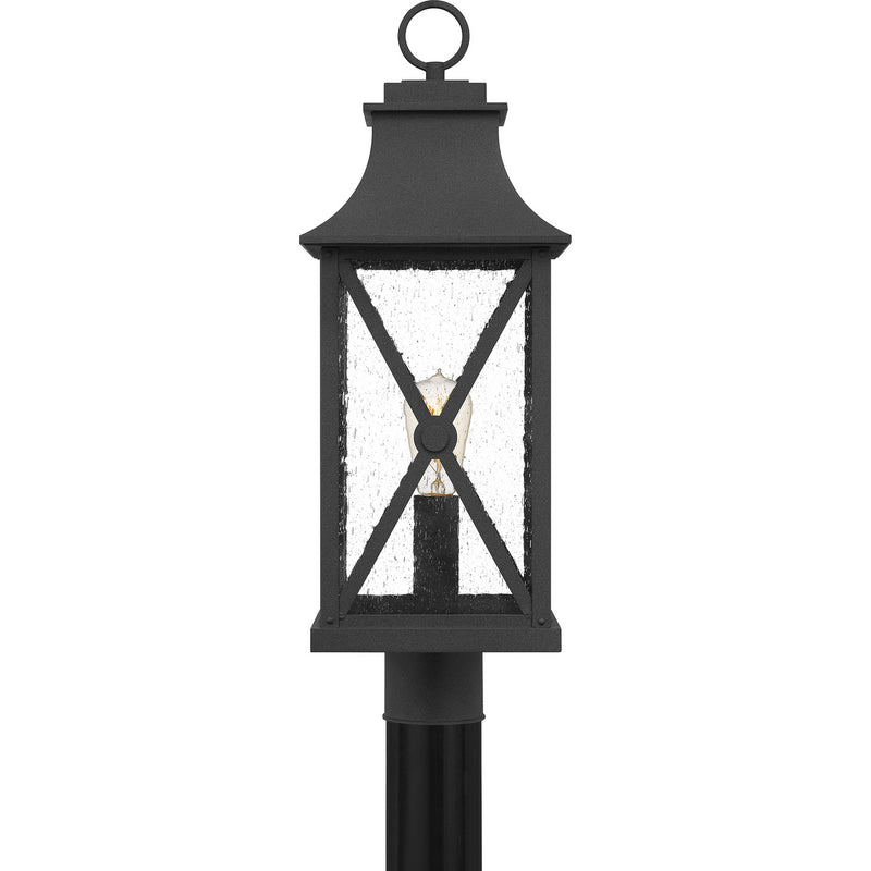 Quoizel ELB9009MB Ellerbee One Light Outdoor Post Mount, Mottled Black Alternate Image 2.jpg