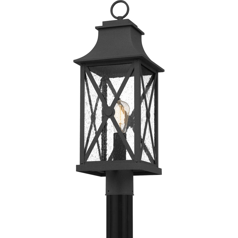Quoizel ELB9009MB Ellerbee One Light Outdoor Post Mount, Mottled Black Alternate Image 3.jpg