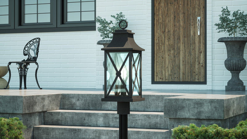 Quoizel ELB9009MB Ellerbee One Light Outdoor Post Mount, Mottled Black Alternate Image 6.jpg