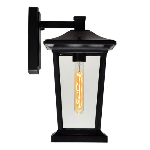 CWI Lighting 0413W8-1-101 Leawood One Light Outdoor Wall Lantern Black Alt 1.jpg