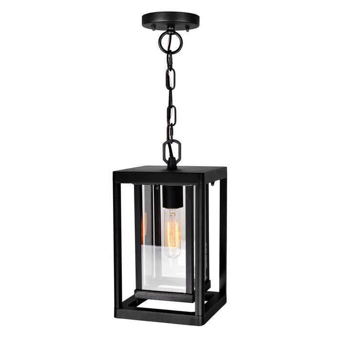 CWI Lighting 0415P7-1-101 Mulvane One Light Outdoor Hanging Pendant, Black Alternate Image 4.jpg