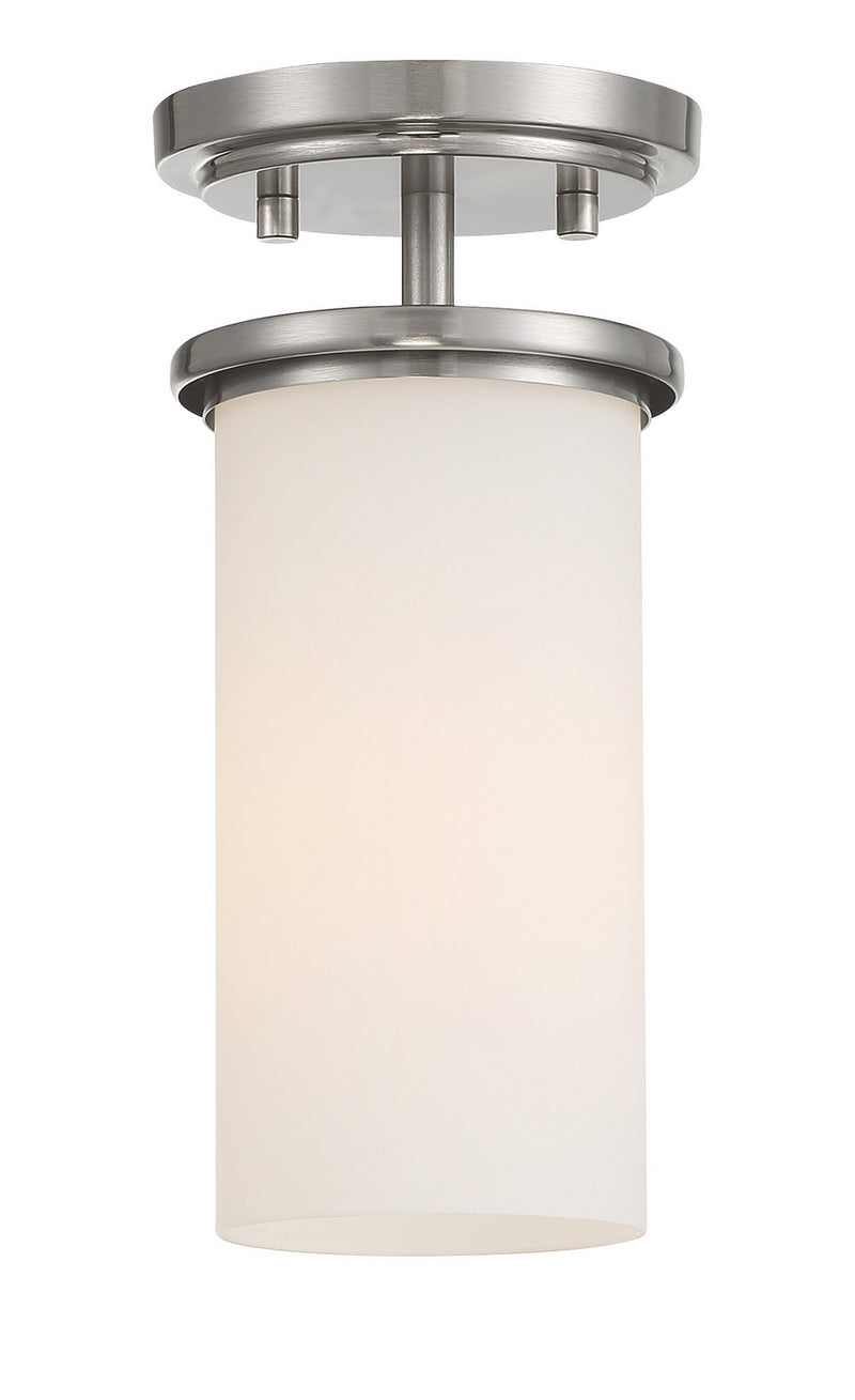 Minka-Lavery 4090-84 Haisley One Light Pendant / Semi Flush, Brushed Nickel Alternate Image.jpg