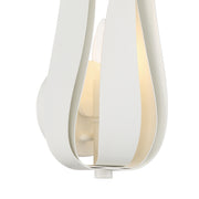 Crystorama 511-MT Broche One Light Wall Sconce Matte White Alternate Image 2.jpg