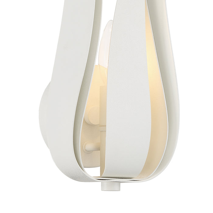 Crystorama 511-MT Broche One Light Wall Sconce Matte White Alternate Image 2.jpg
