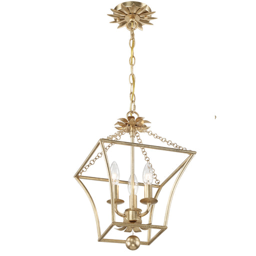 Crystorama 514-GA Broche Three Light Mini Chandelier Antique Gold Alternate Image.jpg
