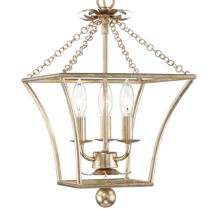 Crystorama 514-GA Broche Three Light Mini Chandelier Antique Gold Alternate Image 2.jpg