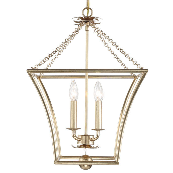 Crystorama 516-GA Broche Four Light Mini Chandelier Antique Gold Alternate Image 2.jpg