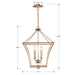 Crystorama 516-GA Broche Four Light Mini Chandelier Antique Gold Alternate Image 4.jpg