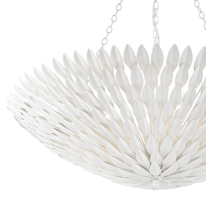 Crystorama 519-MT Broche Eight Light Chandelier Matte White Alternate Image 2.jpg