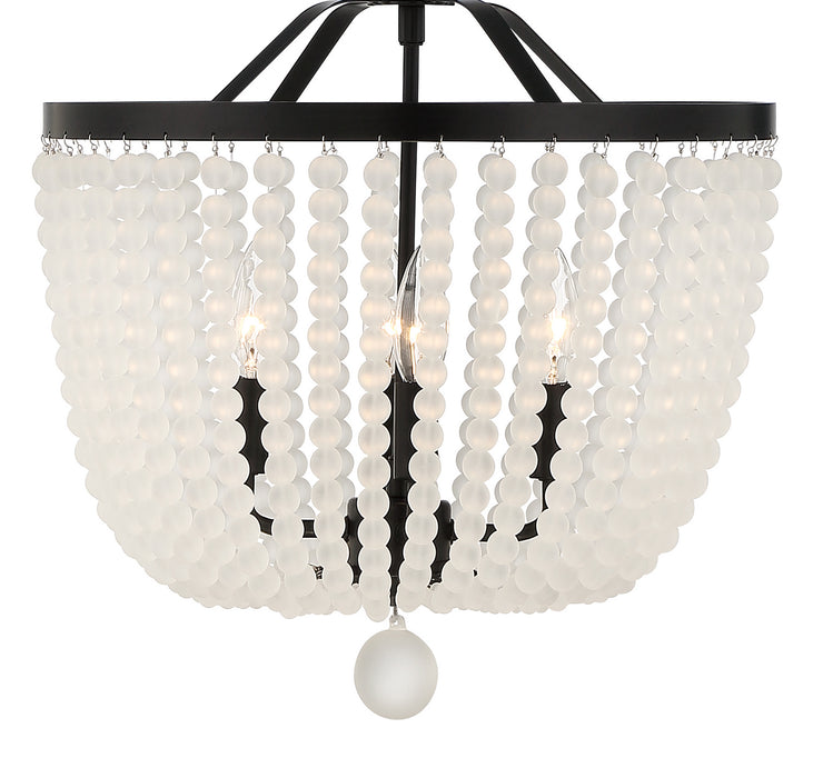 Crystorama 604-MK-FR Rylee Four Light Chandelier Matte Black Alternate Image.jpg