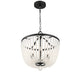 Crystorama 604-MK-FR Rylee Four Light Chandelier Matte Black Alternate Image 2.jpg