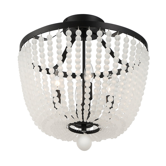 Crystorama 604-MK-FR Rylee Four Light Chandelier Matte Black Alternate Image 4.jpg