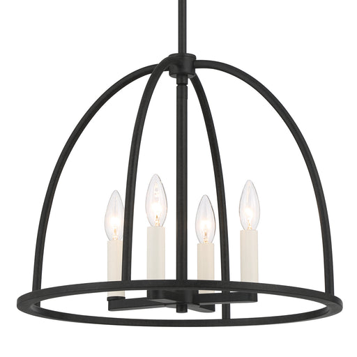 Crystorama ABB-3004-BK Abbott Four Light Chandelier Black Alternate Image.jpg
