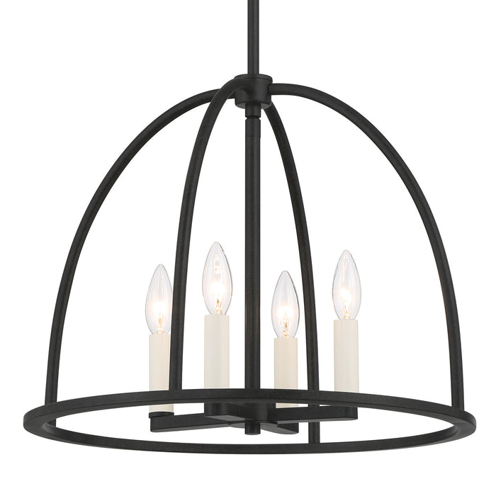 Crystorama ABB-3004-BK Abbott Four Light Chandelier Black Alternate Image.jpg