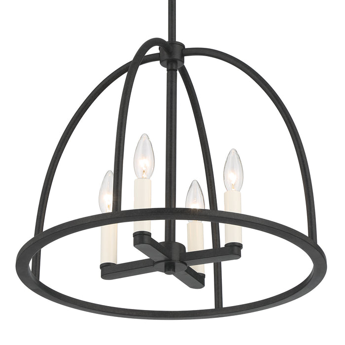 Crystorama ABB-3004-BK Abbott Four Light Chandelier Black Alternate Image 2.jpg