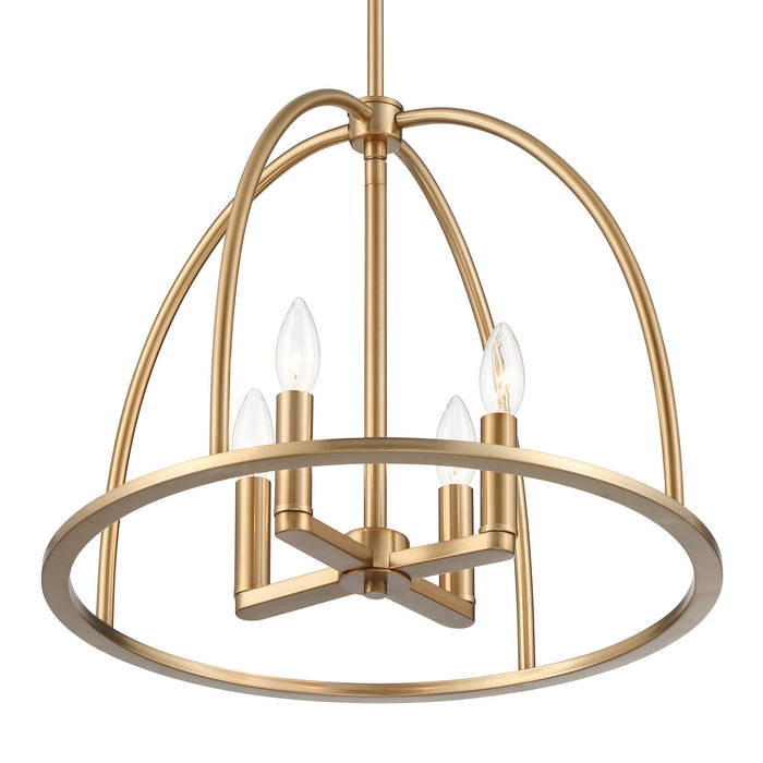 Crystorama ABB-3004-VG Abbott Four Light Chandelier Vibrant Gold Alternate Image 2.jpg