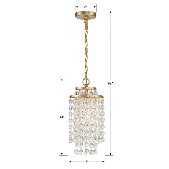 Crystorama GAB-B7301-GA Gabrielle One Light Chandelier Antique Gold Alternate Image 4.jpg