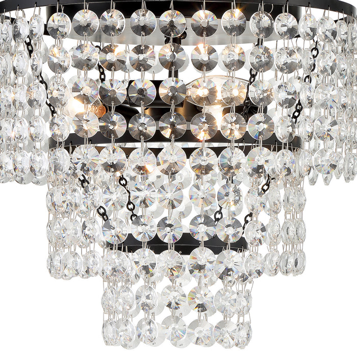 Crystorama GAB-B7303-MK Gabrielle Three Light Flush Mount Matte Black Alternate Image 2.jpg