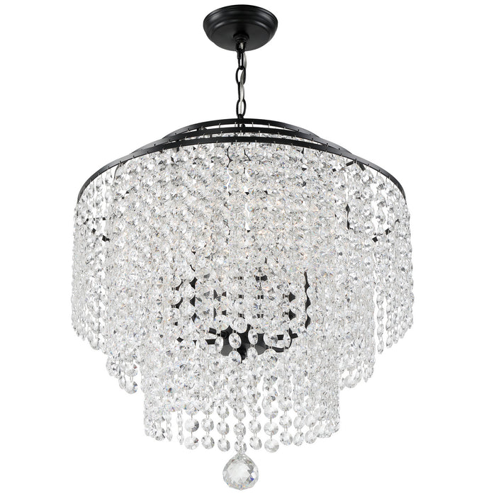 Crystorama GAB-B7305-MK Gabrielle Six Light Chandelier Matte Black Alternate Image 2.jpg