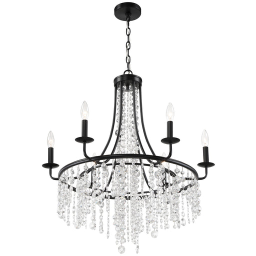 Crystorama GAB-B7306-MK Gabrielle Six Light Chandelier Matte Black Alternate Image.jpg