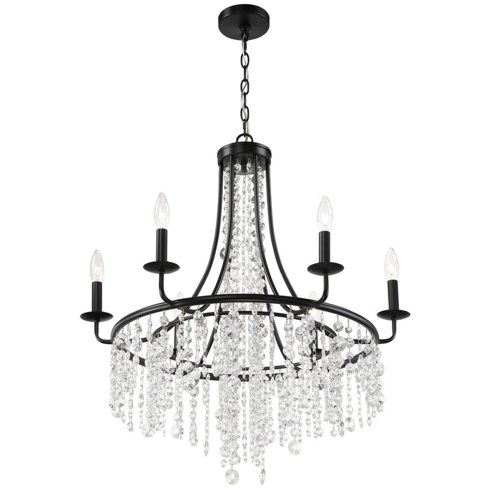 Crystorama GAB-B7306-MK Gabrielle Six Light Chandelier Matte Black Alternate Image.jpg