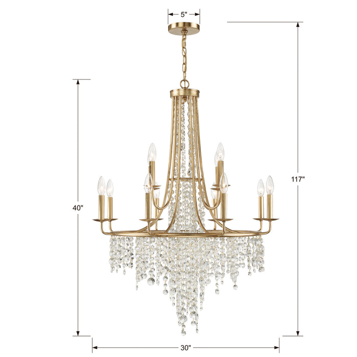 Crystorama GAB-B7312-GA Gabrielle 12 Light Chandelier Antique Gold Alternate Image 4.jpg