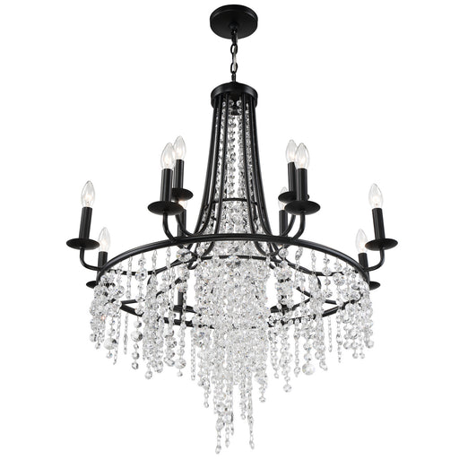 Crystorama GAB-B7312-MK Gabrielle 12 Light Chandelier Matte Black Alternate Image.jpg