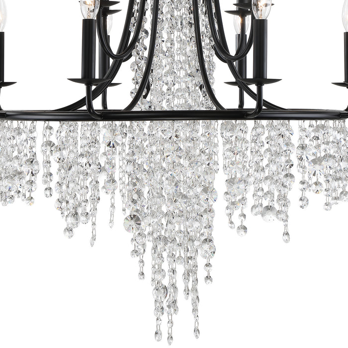 Crystorama GAB-B7312-MK Gabrielle 12 Light Chandelier Matte Black Alternate Image 2.jpg