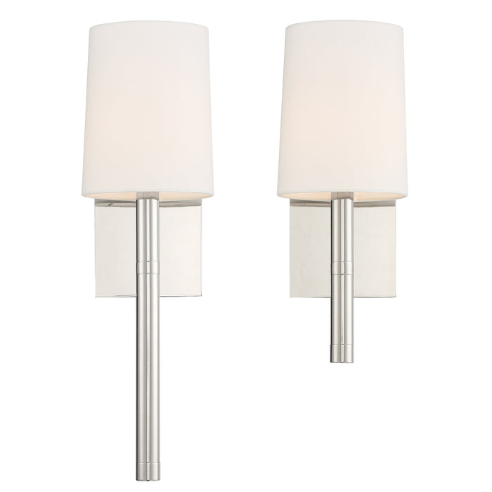 Crystorama WES-9901-PN Weston One Light Wall Sconce Polished Nickel Alternate Image.jpg