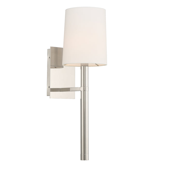 Crystorama WES-9901-PN Weston One Light Wall Sconce Polished Nickel Alternate Image 2.jpg