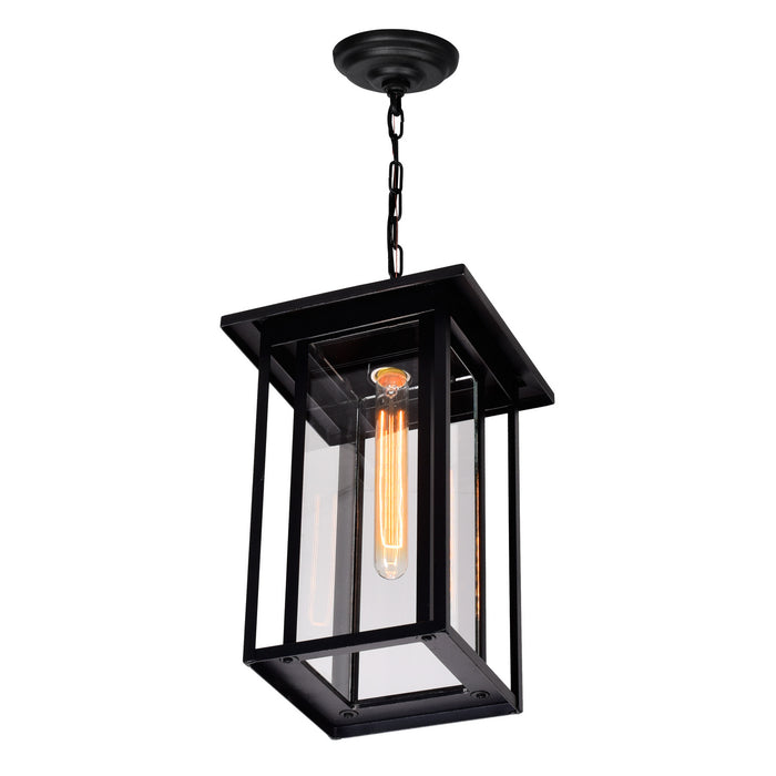 CWI Lighting 0417P9-1-101 Crawford One Light Outdoor Hanging Lantern Black Alt 2.jpg