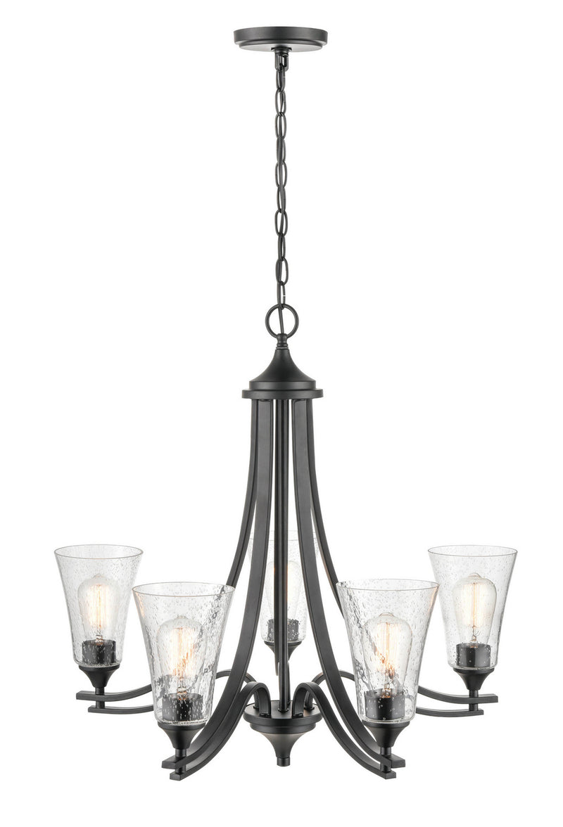 Millennium 1465-MB Natalie Five Light Chandelier, Matte Black Alternate Image.jpg
