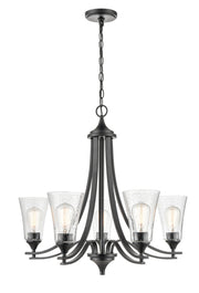 Millennium 1465-MB Natalie Five Light Chandelier, Matte Black Alternate Image 2.jpg