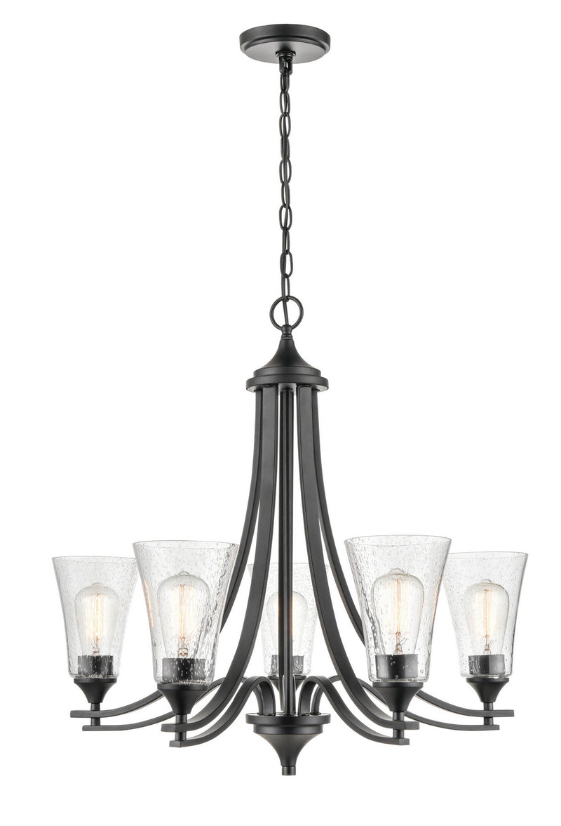 Millennium 1465-MB Natalie Five Light Chandelier, Matte Black Alternate Image 2.jpg