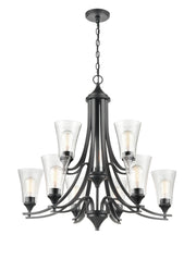 Millennium 1469-MB Natalie Nine Light Chandelier, Matte Black Alternate Image.jpg