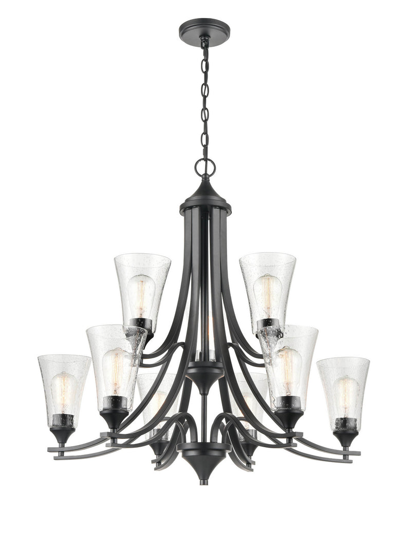 Millennium 1469-MB Natalie Nine Light Chandelier, Matte Black Alternate Image.jpg