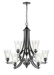Millennium 1469-MB Natalie Nine Light Chandelier, Matte Black Alternate Image 2.jpg