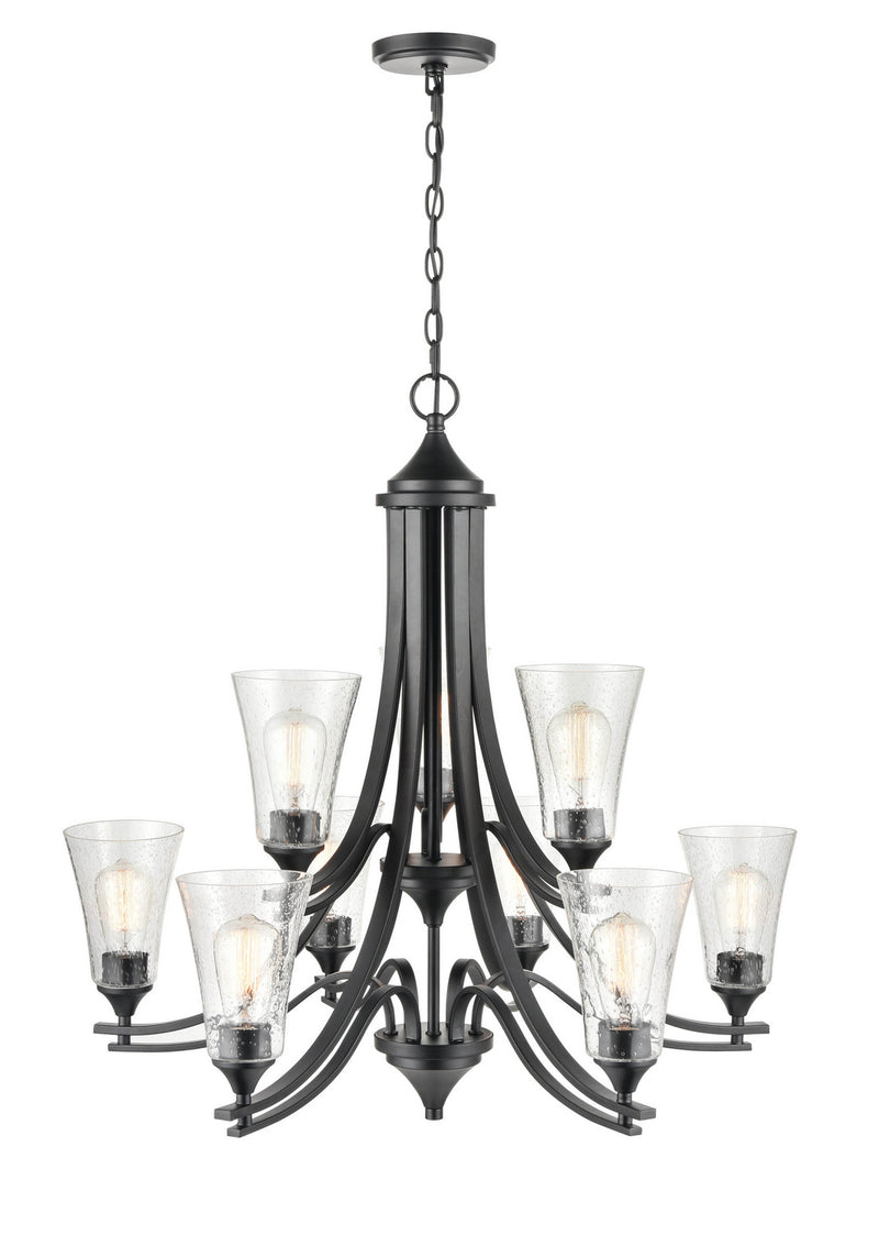 Millennium 1469-MB Natalie Nine Light Chandelier, Matte Black Alternate Image 2.jpg