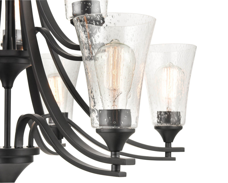 Millennium 1469-MB Natalie Nine Light Chandelier, Matte Black Alternate Image 3.jpg