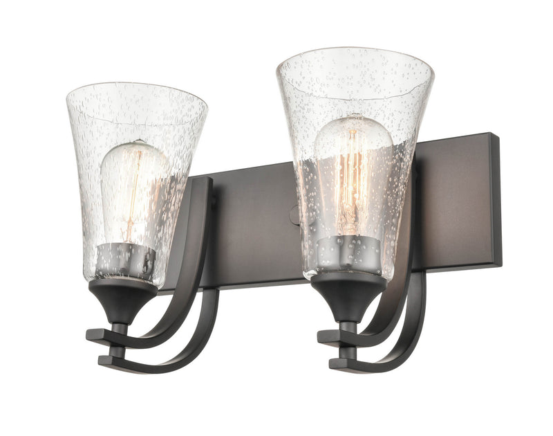 Millennium 1492-MB Natalie Two Light Vanity, Matte Black Alternate Image 2.jpg