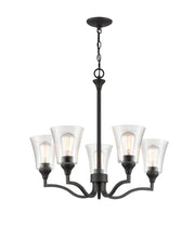 Millennium 2115-MB Caily Five Light Chandelier, Matte Black Alternate Image 3.jpg