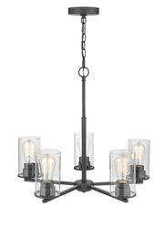 Millennium 2715-MB Verlana Five Light Chandelier, Matte Black Alternate Image.jpg