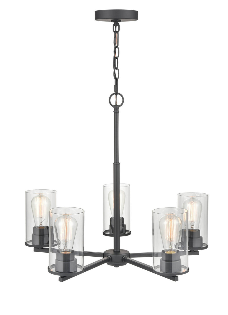 Millennium 2715-MB Verlana Five Light Chandelier, Matte Black Alternate Image.jpg