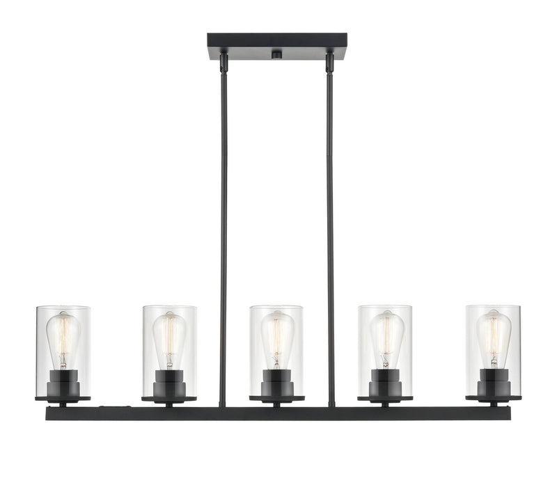 Millennium 2725-MB Verlana Five Light Pendant, Matte Black Alternate Image.jpg