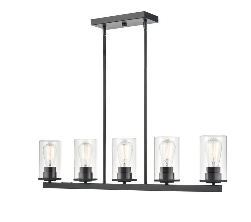 Millennium 2725-MB Verlana Five Light Pendant, Matte Black Alternate Image.jpg