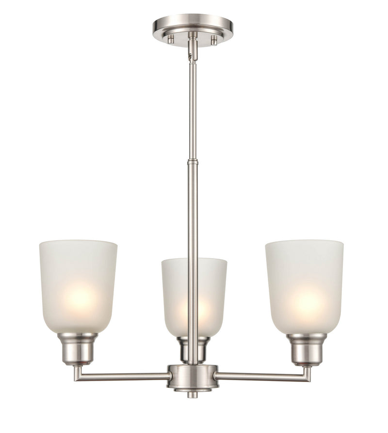 Millennium 2813-BN Amberle Three Light Chandelier, Brushed Nickel Alternate Image.jpg