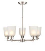 Millennium 2815-BN Amberle Five Light Chandelier, Brushed Nickel Alternate Image.jpg