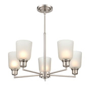Millennium 2815-BN Amberle Five Light Chandelier, Brushed Nickel Alternate Image 3.jpg
