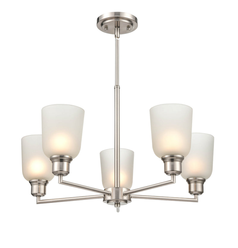 Millennium 2815-BN Amberle Five Light Chandelier, Brushed Nickel Alternate Image 3.jpg